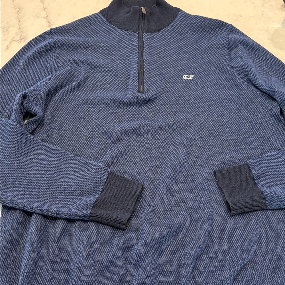 Vineyard Vines Navy Quarter-Zip Pullover